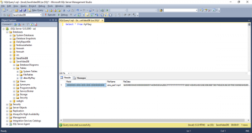 فیلم آموزش ذخیره کردن فیلم در دیتابیس