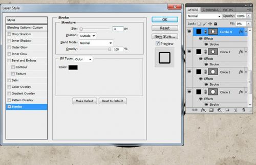 آموزش ایجاد افکت مهرلاستیکی در فتوشاپ