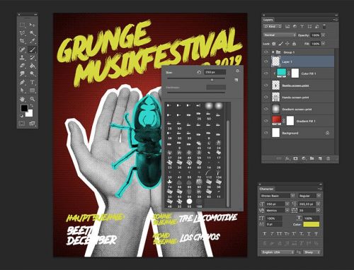 آموزش طراحی پوستر فستیوال موسیقی