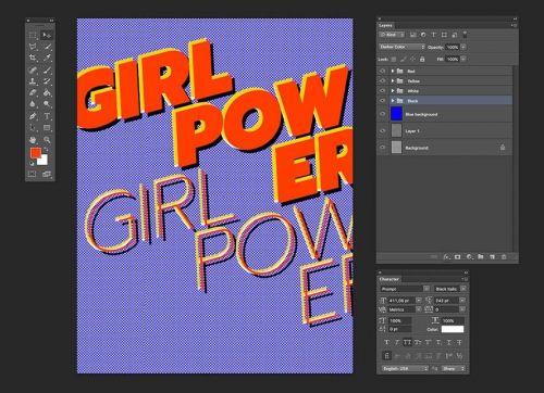 آموزش طراحی پوستر هافتون در فتوشاپ