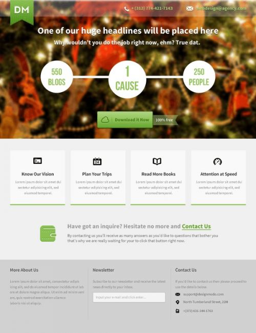 آموزش طراحی صفحه فرود وبسایت در فتوشا