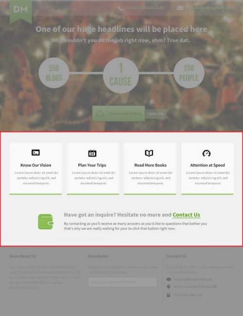 آموزش طراحی صفحه فرود وبسایت در فتوشاپ