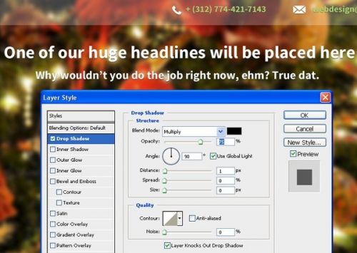آموزش طراحی صفحه فرود وبسایت در فتوشاپ