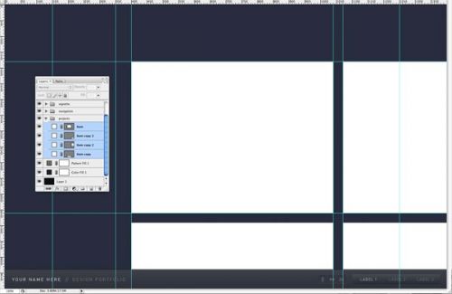 آموزش طراحی سایت نمونه کار در فتوشاپ