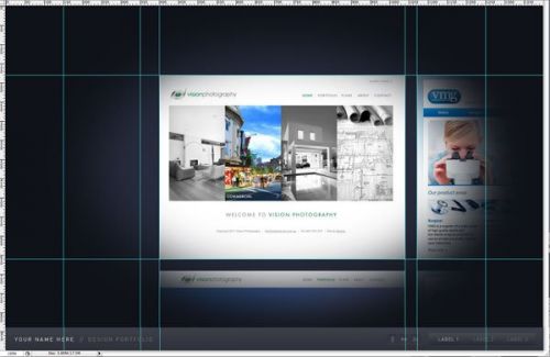 آموزش طراحی سایت نمونه کار در فتوشاپ