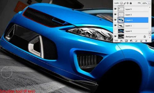 آموزش تیونینگ مجازی خودرو در فتوشاپ