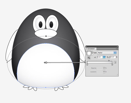گام یازدهم آموزش ترسیم یک پنگوئن در ایلوستریتور