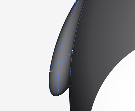 گام دوازدهم آموزش ترسیم یک پنگوئن در ایلوستریتور
