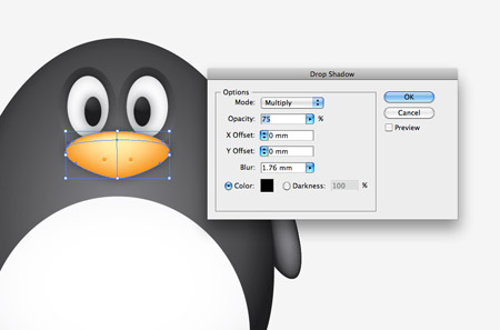 گام هفدهم آموزش ترسیم یک پنگوئن در ایلوستریتور