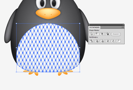 گام بیستم آموزش ترسیم یک پنگوئن در ایلوستریتور