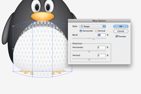 گام بیست و دوم آموزش ترسیم یک پنگوئن در ایلوستریتور