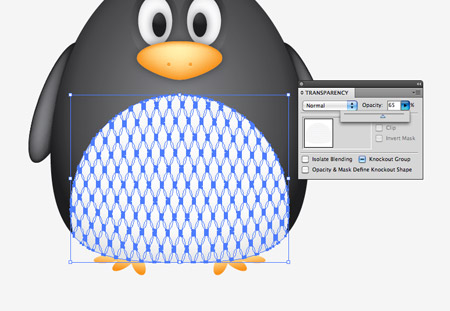 گام بیست وپنجم آموزش ترسیم یک پنگوئن در ایلوستریتور