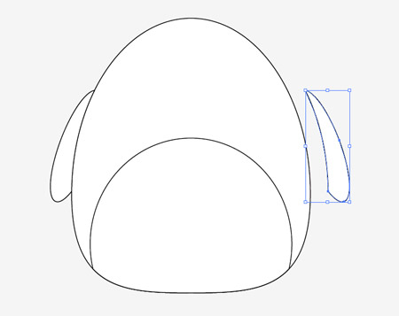 گام پنجم آموزش ترسیم یک پنگوئن در ایلوستریتور