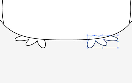 گام ششم آموزش ترسیم یک پنگوئن در ایلوستریتور