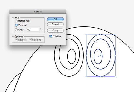 گام هفتم آموزش ترسیم یک پنگوئن در ایلوستریتور