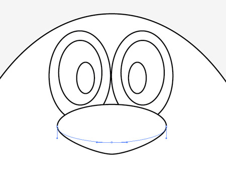 گام هشتم آموزش ترسیم یک پنگوئن در ایلوستریتور