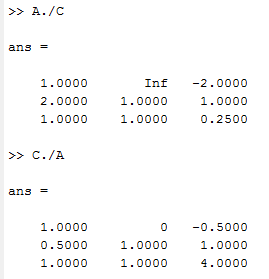 عملیات ماتریس متلب