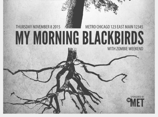 آموزش طراحی پوستر گروه راک