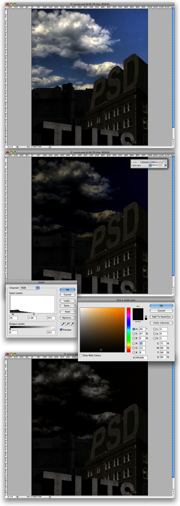 آموزش طراحی پوستر به سبک sincity در فتوشاپ